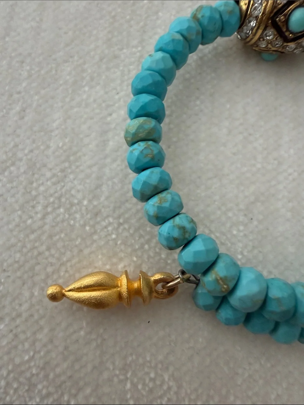 Linda Levinson Designs Turquoise Beaded Evil Eye Wrap Bracelet